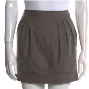 Burberry Tailored Pleated Mini Skirt - Taupe